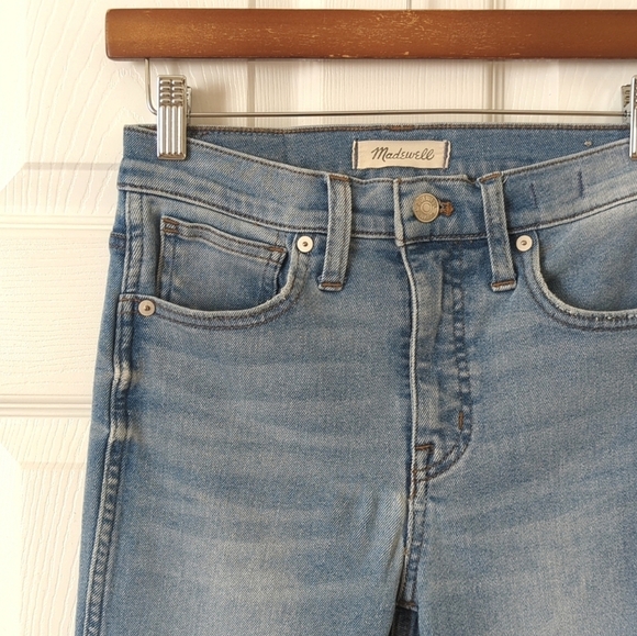 Madewell Classic 10"‎ High Rise Medium Wash Ankle Cropped Skinny Jeans Blue 25 - Picture 12 of 15